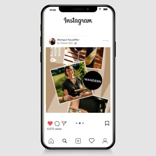 instagram, weingartenwanderung smartphoneansicht
